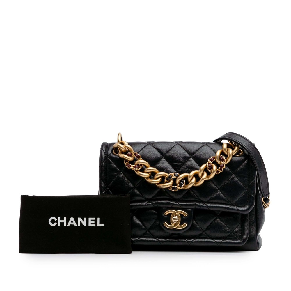 Pre-Loved Chanel Small Quilted Lambskin Chain Link Flap - Picture 12 of 12